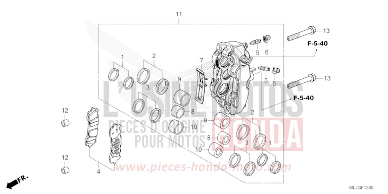 BREMSSATTEL VL von Gold Wing MAT BULLET SILVER (NH389) von 2026